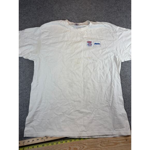 Vintage National Professional Soccer League Logo Shirt Mens XL White MLS - Picture 2 of 9